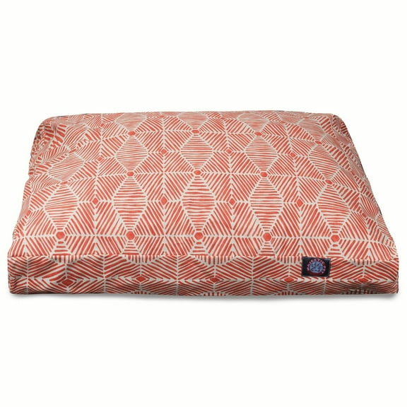 Majestic Pet | Charlie Rectangle Pet Bed For Dogs, Removable Cover, Salmon, Medium
