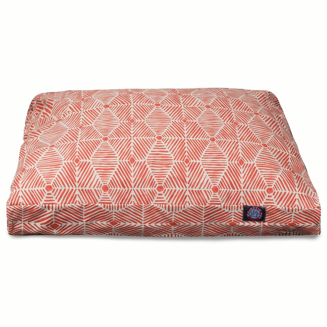 Majestic Pet | Charlie Rectangle Pet Bed For Dogs, Removable Cover, Salmon, Small