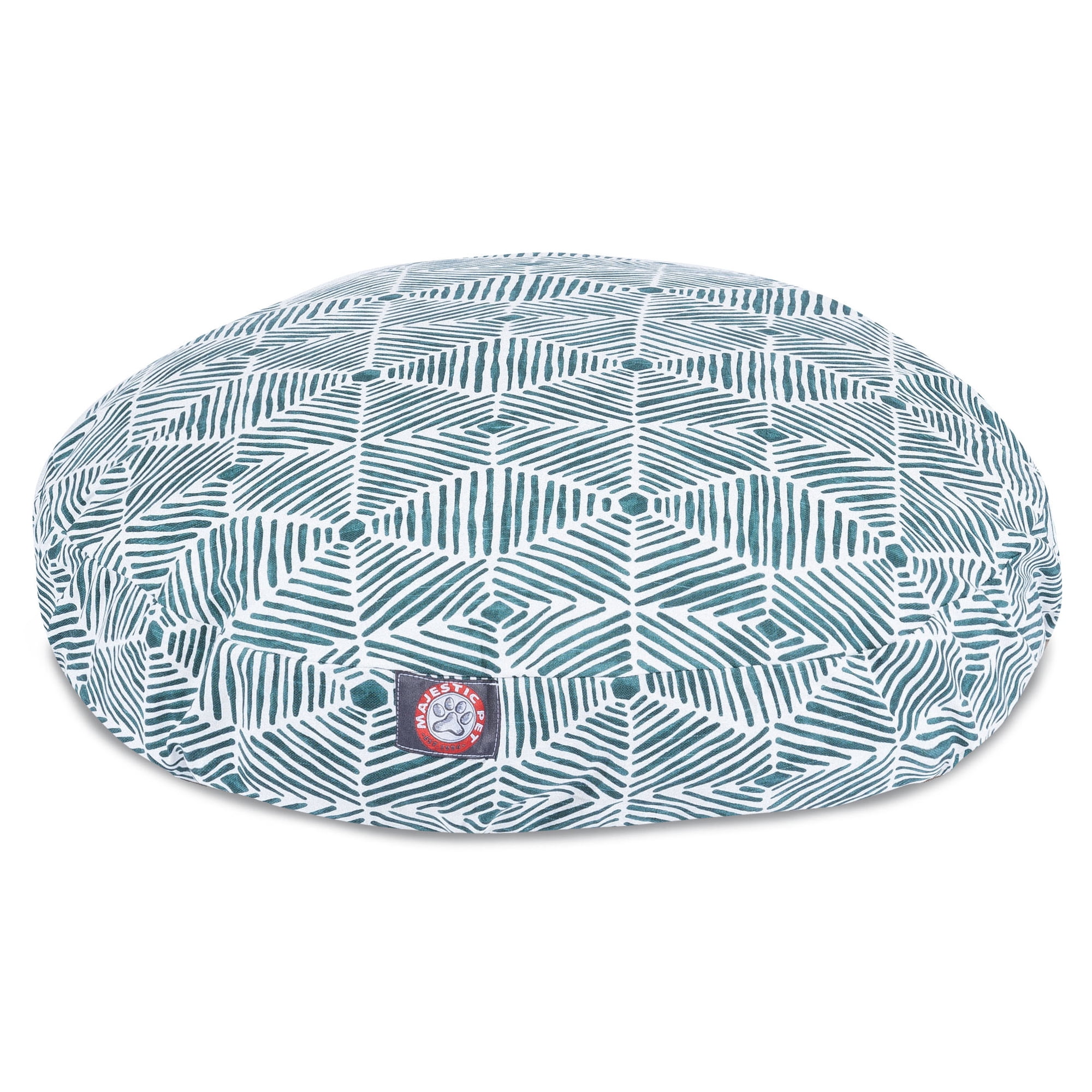 Majestic Pet Charlie Round Dog Bed Cotton Twill Removable Cover Emerald Medium 36 x 36 x 5