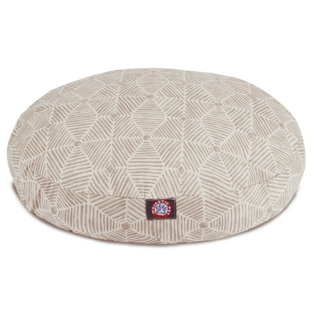 Majestic Pet | Charlie Round Pet Bed For Dogs, Removable Cover, Beige Metallic, Large