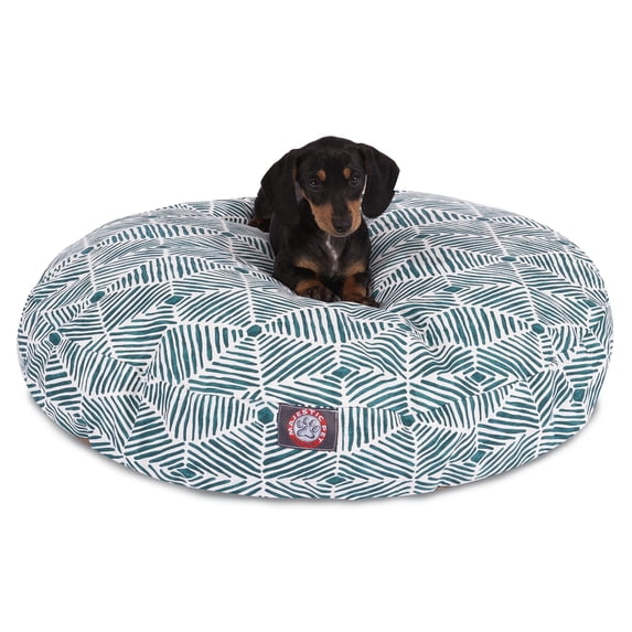 Majestic Pet Charlie Round Dog Bed Cotton Twill Removable Cover Emerald Small 30 x 30 x 4