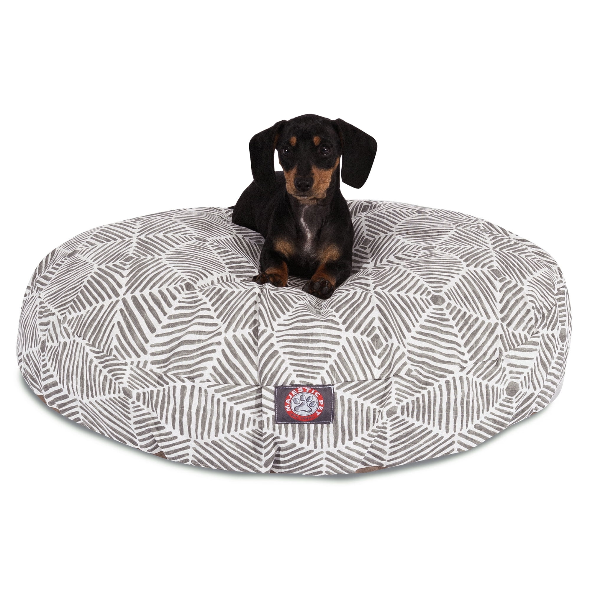 Majestic Pet | Charlie Round Pet Bed For Dogs, Removable Cover, Gray, Small