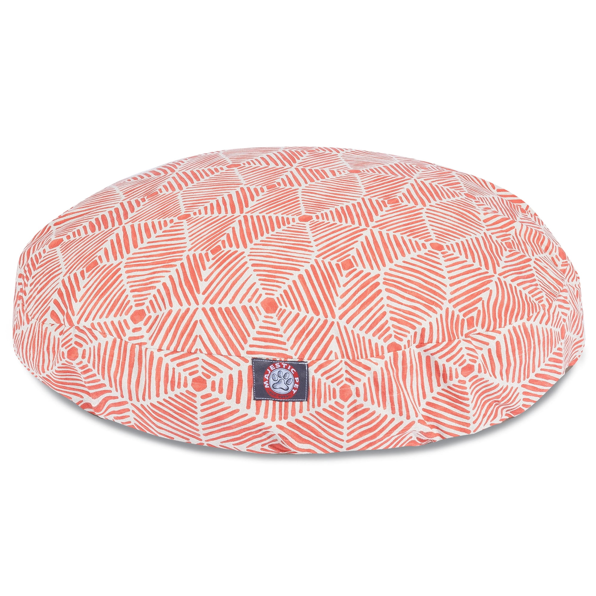 Majestic Pet | Charlie Round Pet Bed For Dogs, Removable Cover, Salmon, Medium