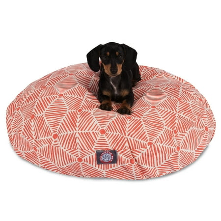 Majestic Pet | Charlie Round Pet Bed For Dogs, Removable Cover, Salmon, Small