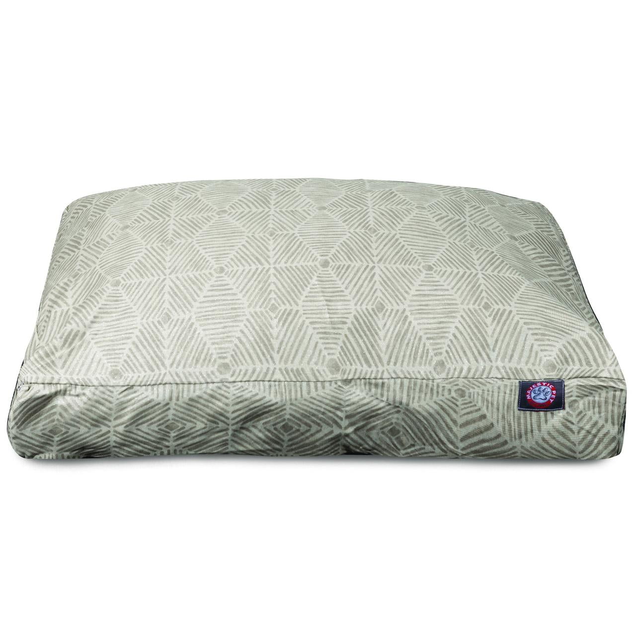 Majestic Pet | Charlie Shredded Memory Foam Rectangle Pet Bed For Dogs, Removable Cover, Beige Metallic, Large