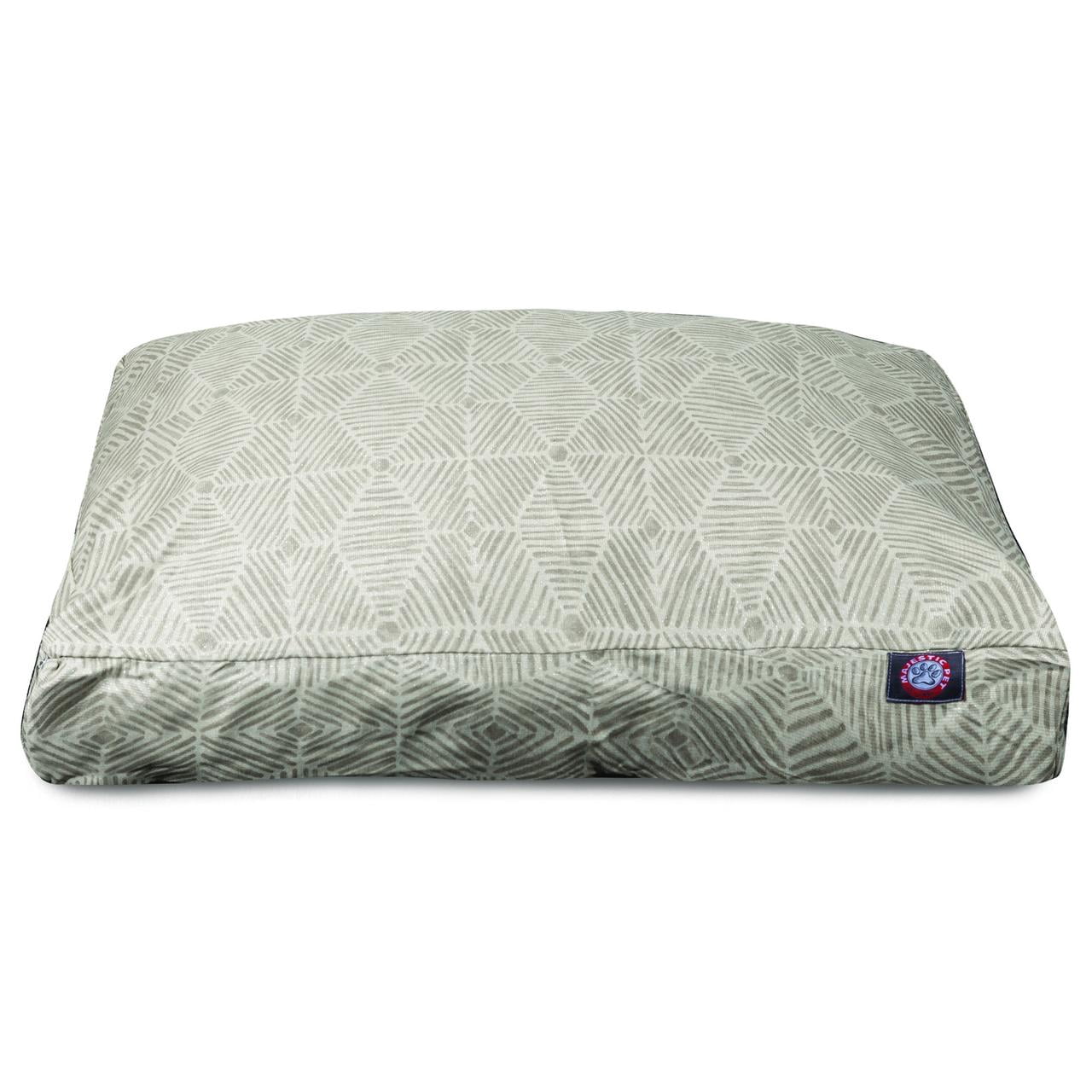 Majestic Pet | Charlie Shredded Memory Foam Rectangle Pet Bed For Dogs, Removable Cover, Beige Metallic, Medium