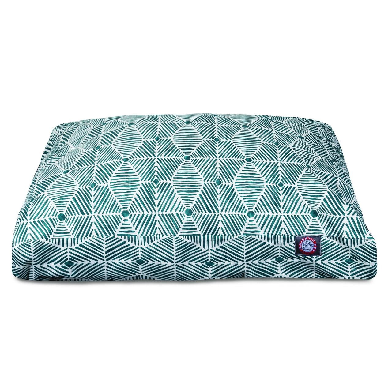 Majestic Pet | Charlie Shredded Memory Foam Rectangle Pet Bed For Dogs, Removable Cover, Emerald, Large