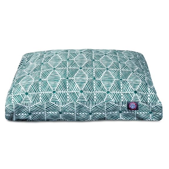 Majestic Pet | Charlie Shredded Memory Foam Rectangle Pet Bed For Dogs, Removable Cover, Emerald, Large