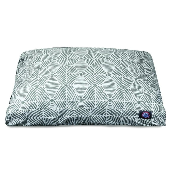 Majestic Pet | Charlie Shredded Memory Foam Rectangle Pet Bed For Dogs, Removable Cover, Gray, Medium
