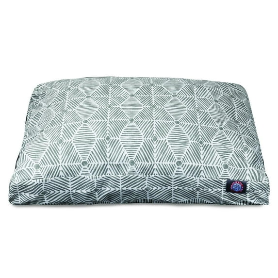 Majestic Pet | Charlie Shredded Memory Foam Rectangle Pet Bed For Dogs, Removable Cover, Gray, Medium