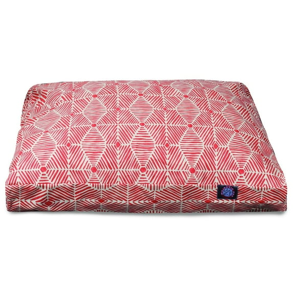 Majestic Pet | Charlie Shredded Memory Foam Rectangle Pet Bed For Dogs, Removable Cover, Salmon, Medium