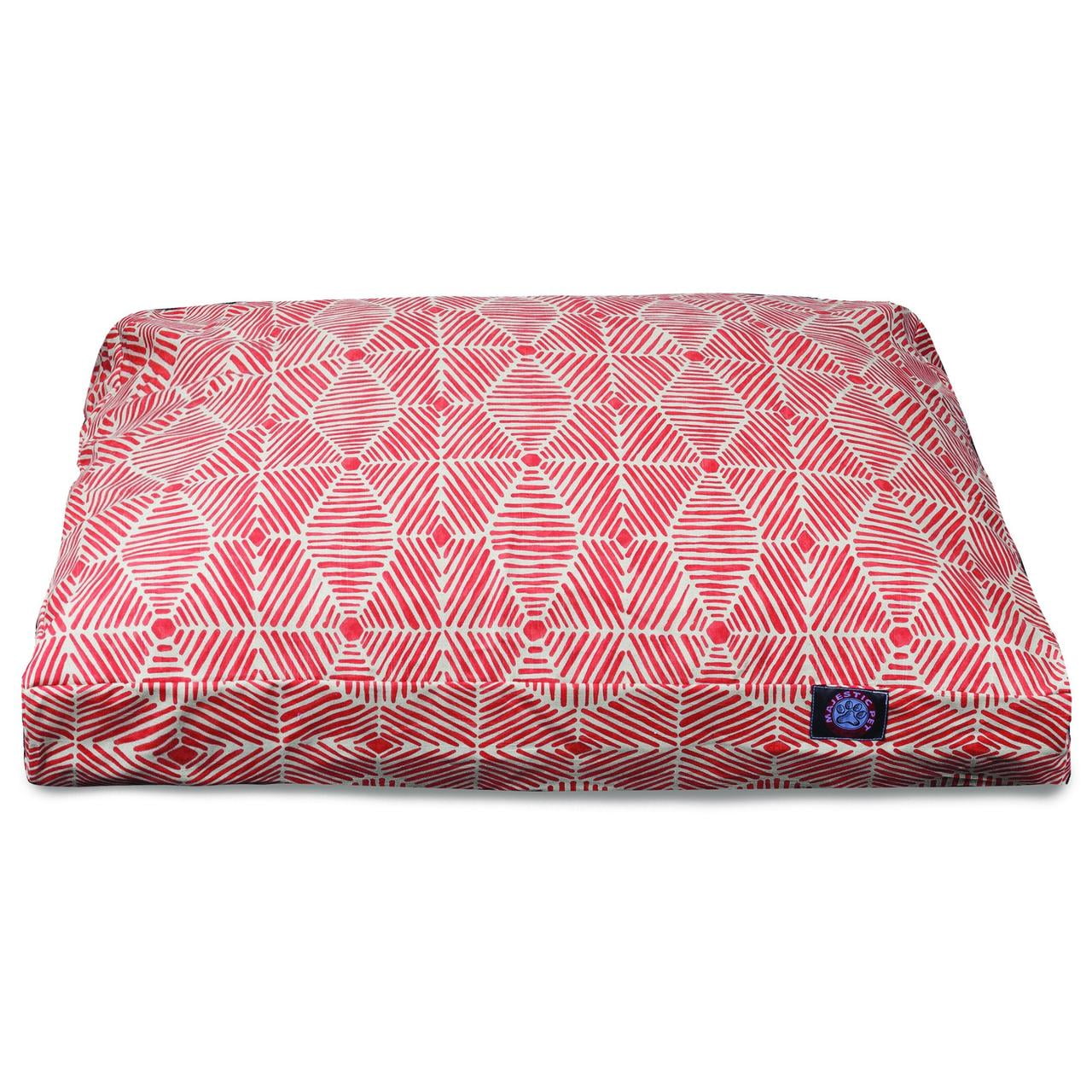 Majestic Pet | Charlie Shredded Memory Foam Rectangle Pet Bed For Dogs, Removable Cover, Salmon, Small