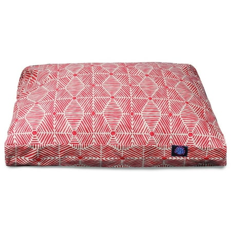 Majestic Pet | Charlie Shredded Memory Foam Rectangle Pet Bed For Dogs, Removable Cover, Salmon, Small