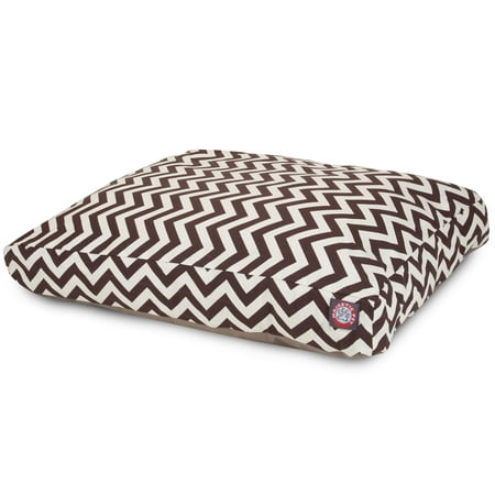 Majestic Pet | Chevron Rectangle Pet Bed For Dogs, Removable Cover, Chocolate, Large