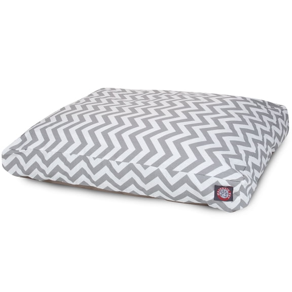 Majestic Pet | Chevron Rectangle Pet Bed For Dogs, Removable Cover, Gray, Large