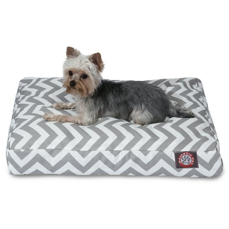 Majestic Pet | Chevron Rectangle Pet Bed For Dogs, Removable Cover, Gray, Small