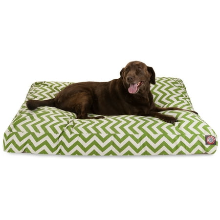 Majestic Pet | Chevron Rectangle Pet Bed For Dogs, Removable Cover, Sage, Extra Large