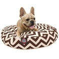 thumbnail image 1 of Majestic Pet | Chevron Round Pet Bed For Dogs, Removable Cover, Chocolate, Small, 1 of 6