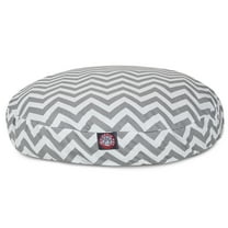 Majestic Pet | Chevron Round Pet Bed For Dogs, Removable Cover, Gray, Medium