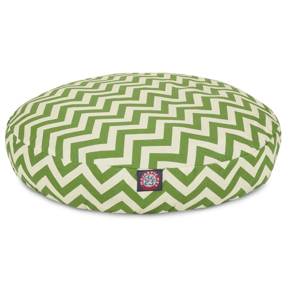 Majestic Pet | Chevron Round Pet Bed For Dogs, Removable Cover, Sage, Medium