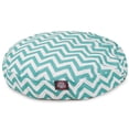 thumbnail image 1 of Majestic Pet | Chevron Round Pet Bed For Dogs, Removable Cover, Teal, Medium, 1 of 5