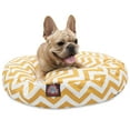 thumbnail image 1 of Majestic Pet Chevron Round Dog Bed Treated Polyester Removable Cover Yellow Small 30 x 30 x 4, 1 of 6