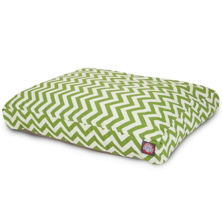 Majestic Pet | Chevron Shredded Memory Foam Rectangle Pet Bed For Dogs, Removable Cover, Sage, Large