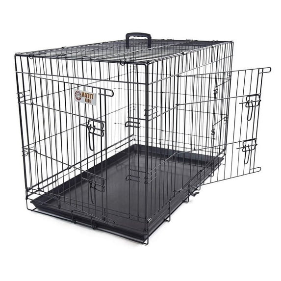 Majestic Pet Double Door Pet Crate, Black, X-Small, 24"L