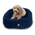 thumbnail image 1 of Majestic Pet Faux Suede Bagel Pet Bed for Dogs, Calming Dog Bed Washable, Medium, Navy Blue, 1 of 5