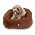 thumbnail image 1 of Majestic Pet Faux Suede Bagel Pet Bed for Dogs, Calming Dog Bed Washable, Medium, Rust, 1 of 6