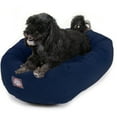 thumbnail image 1 of Majestic Pet Faux Suede Bagel Pet Bed for Dogs, Calming Dog Bed Washable, Small, Navy Blue, 1 of 5