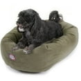 thumbnail image 1 of Majestic Pet Faux Suede Bagel Pet Bed for Dogs, Calming Dog Bed Washable, Small, Sage, 1 of 5