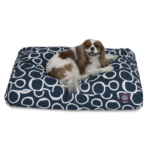 Majestic Pet | Fusion Rectangle Pet Bed For Dogs, Removable Cover, Navy, Extra Large