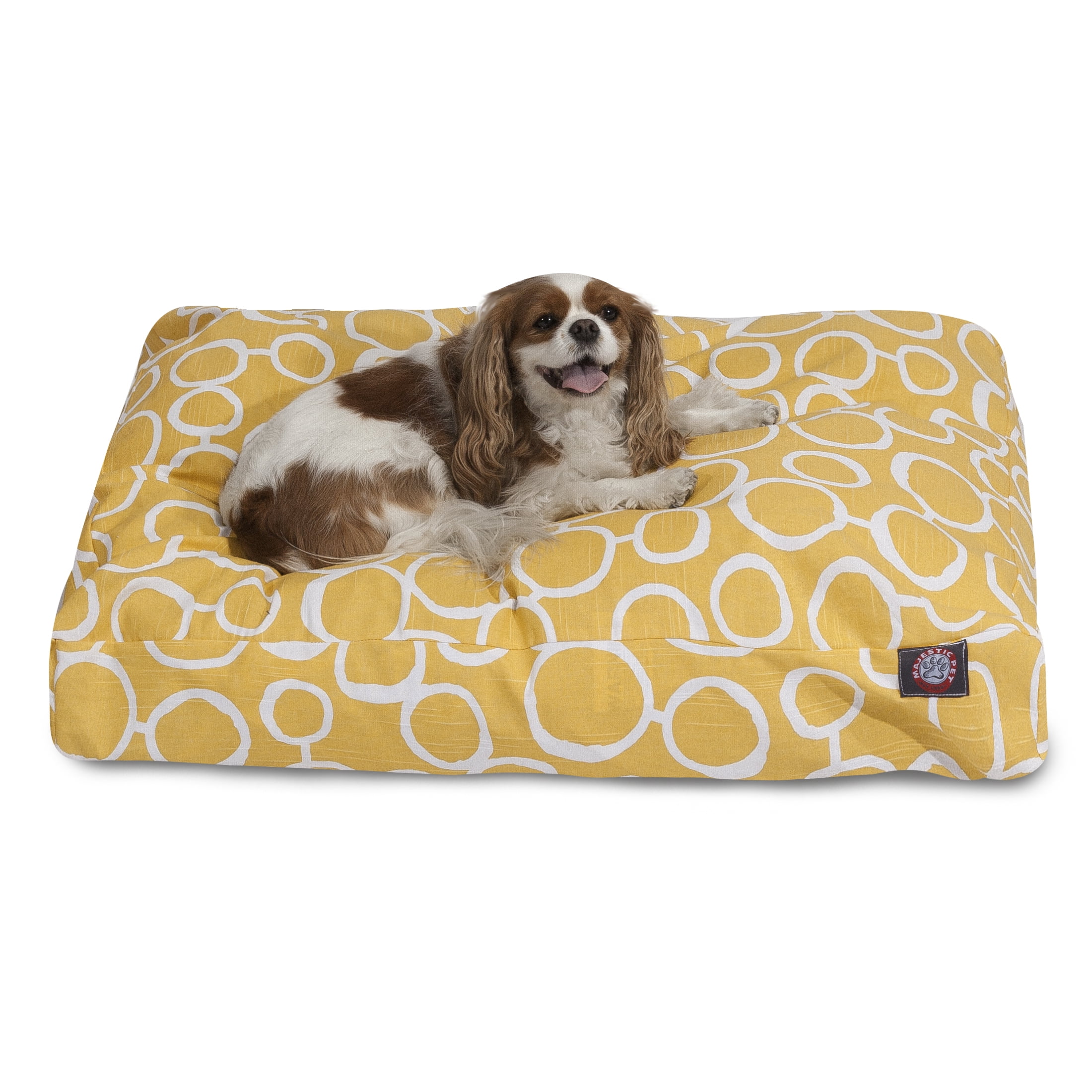 Majestic Pet | Fusion Rectangle Pet Bed For Dogs, Removable Cover, Yellow, Extra Large