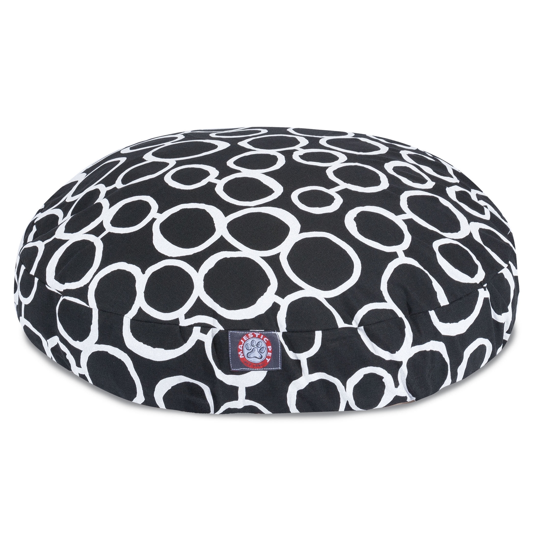 Majestic Pet Fusion Round Dog Bed Cotton Twill Removable Cover Black Large 42 x 42 x 5