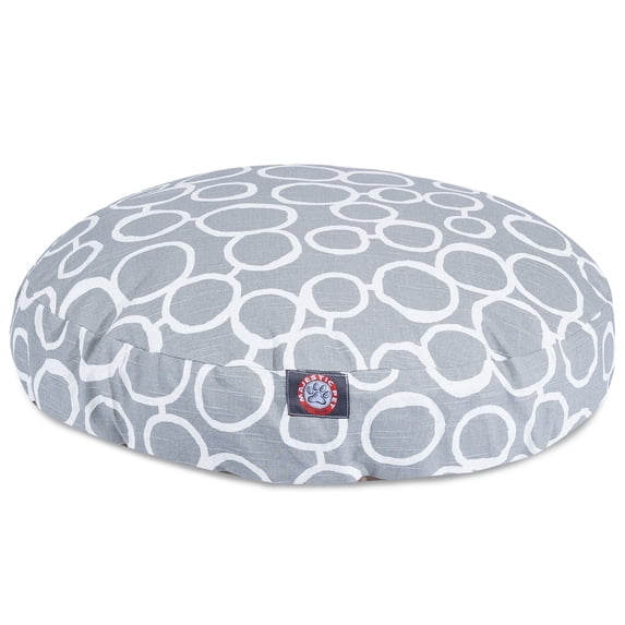 Majestic Pet | Fusion Round Pet Bed For Dogs, Removable Cover, Gray, Medium