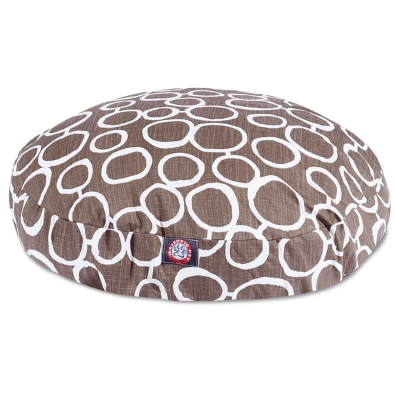 Majestic Pet | Fusion Round Pet Bed For Dogs, Removable Cover, Mocha, Large