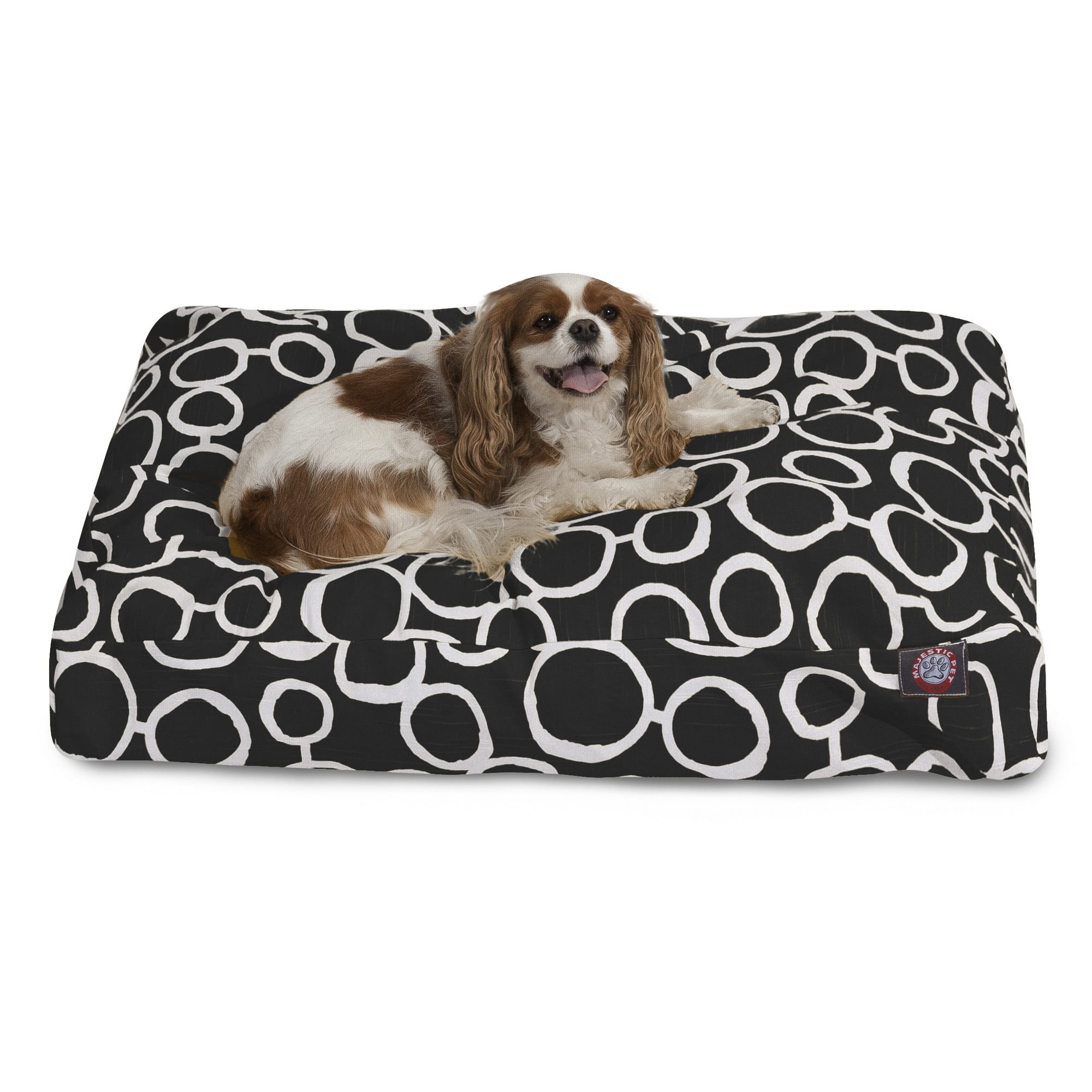 Majestic Pet | Fusion Shredded Memory Foam Rectangle Pet Bed For Dogs, Removable Cover, Black, Small