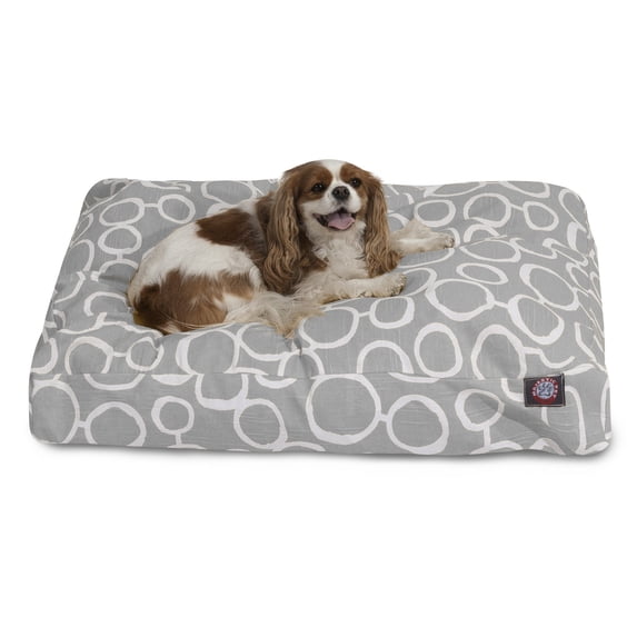 Majestic Pet | Fusion Shredded Memory Foam Rectangle Pet Bed For Dogs, Removable Cover, Gray, Medium