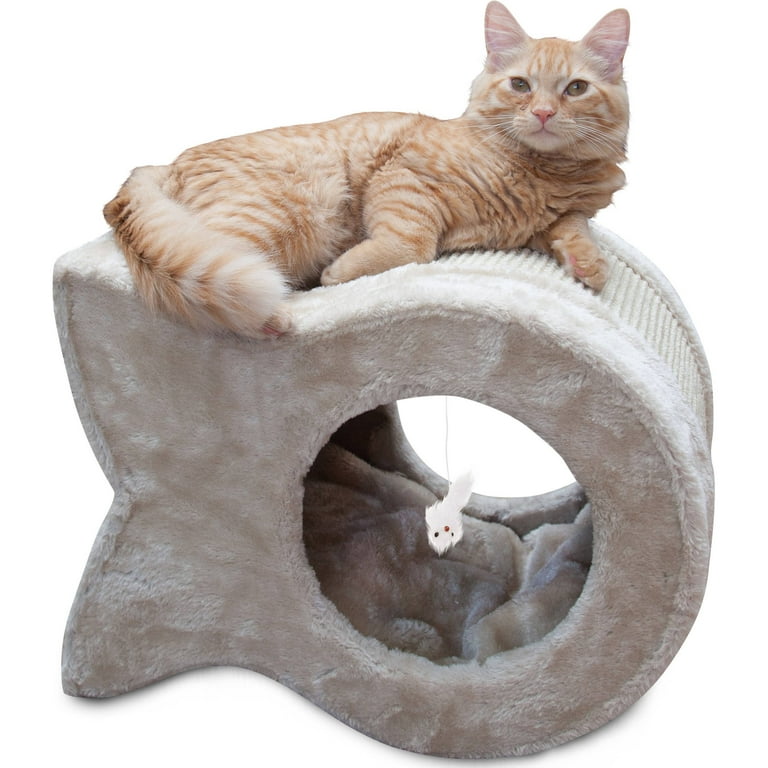 Majestic Pet Kitty Cave Cat Scratcher, Fish Sisal Scratching Pad