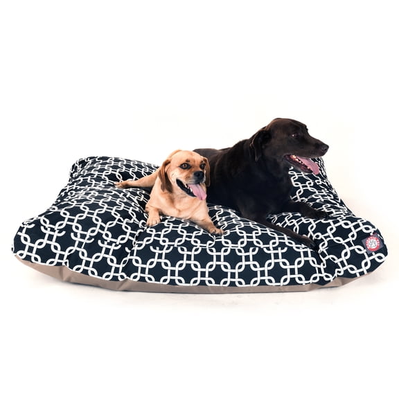 Majestic Pet | Links Rectangle Pet Bed For Dogs, Removable Cover, Black, Extra Large
