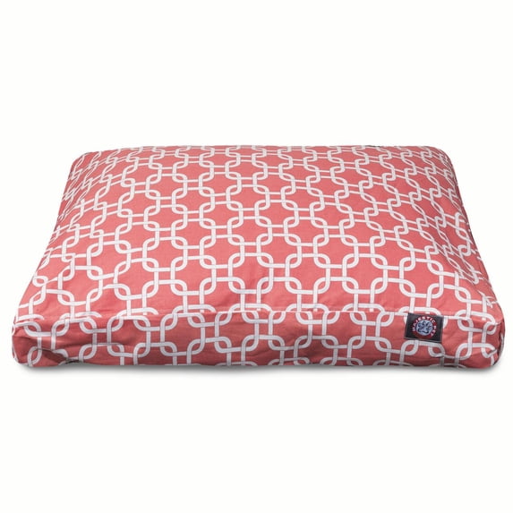 Majestic Pet | Links Rectangle Pet Bed For Dogs, Removable Cover, Coral, Extra Large