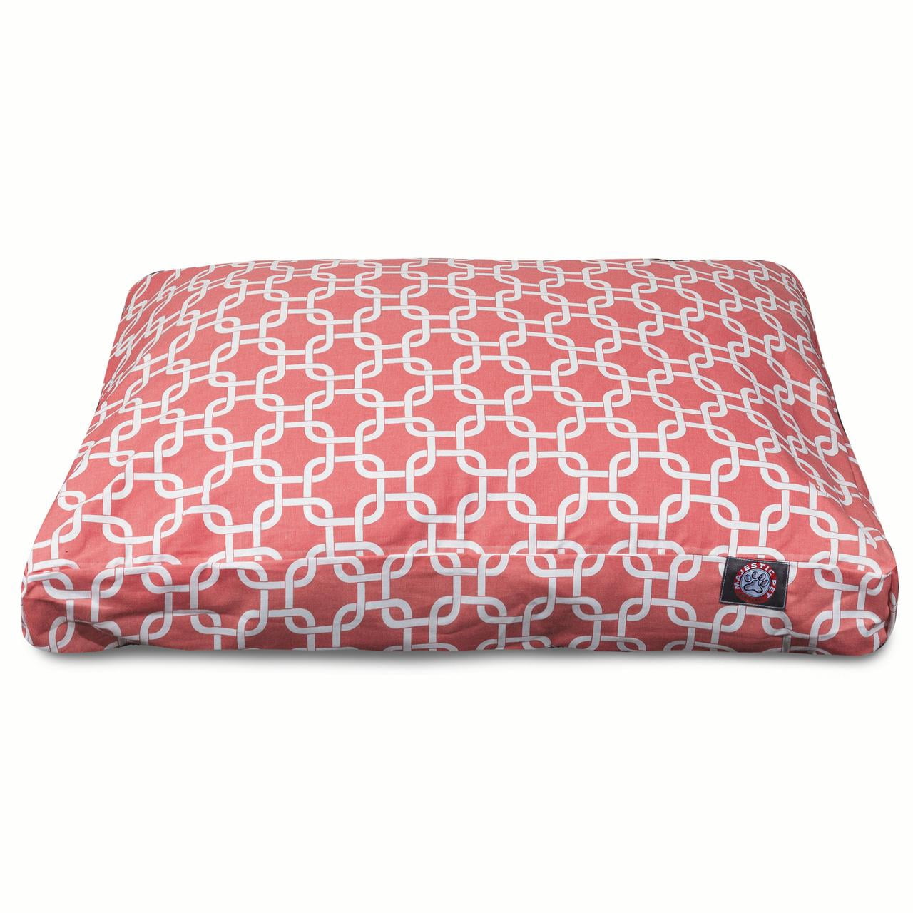 Majestic Pet | Links Rectangle Pet Bed For Dogs, Removable Cover, Coral, Large