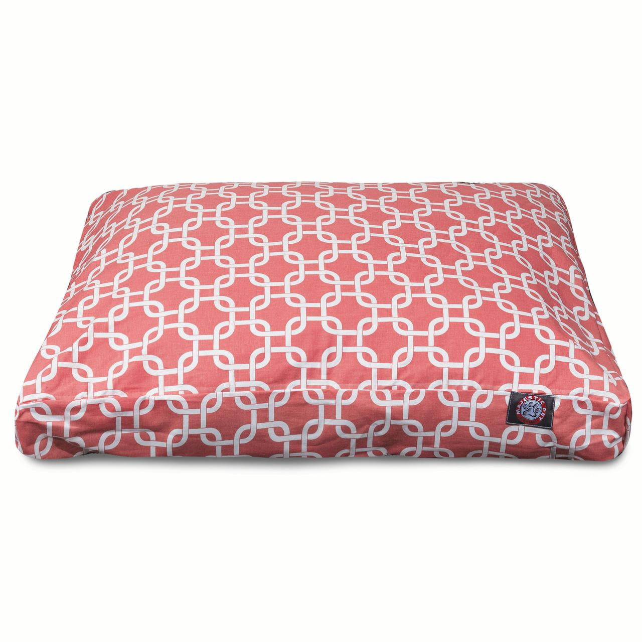 Majestic Pet | Links Rectangle Pet Bed For Dogs, Removable Cover, Coral, Small