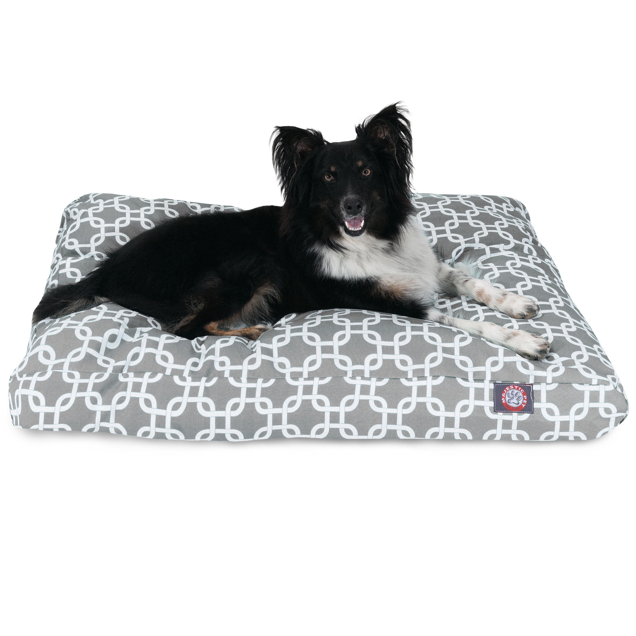 Majestic Pet | Links Rectangle Pet Bed For Dogs, Removable Cover, Gray, Medium