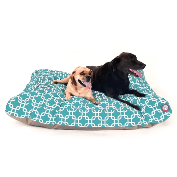 Majestic Pet | Links Rectangle Pet Bed For Dogs, Removable Cover, Teal, Extra Large