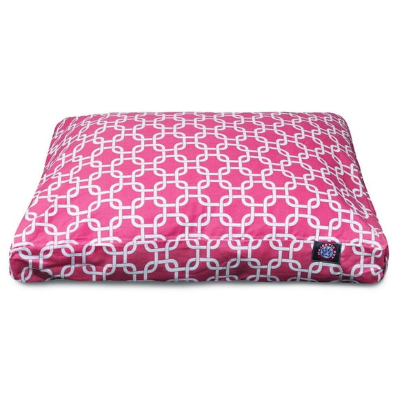 Majestic Pet | Links Shredded Memory Foam Rectangle Pet Bed For Dogs, Removable Cover, Coral, Large