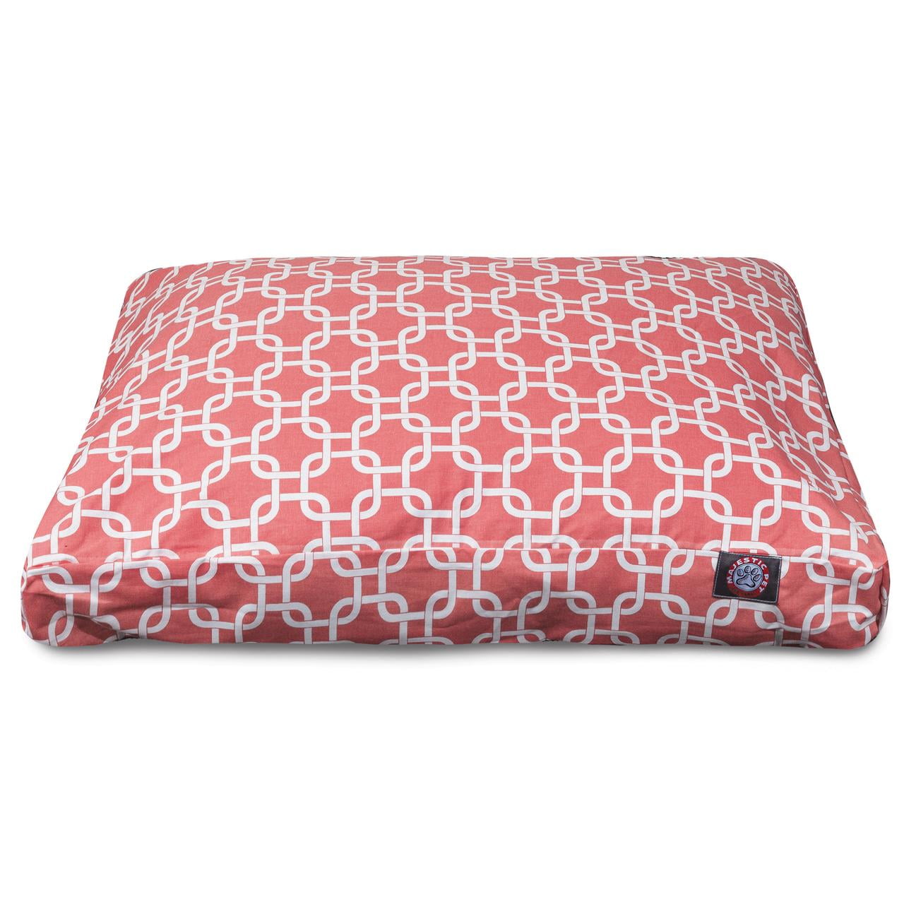 Majestic Pet | Links Shredded Memory Foam Rectangle Pet Bed For Dogs, Removable Cover, Coral, Small