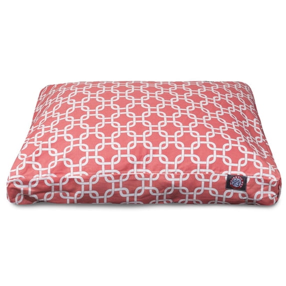 Majestic Pet | Links Shredded Memory Foam Rectangle Pet Bed For Dogs, Removable Cover, Coral, Small
