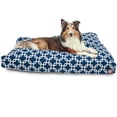 thumbnail image 1 of Majestic Pet | Links Shredded Memory Foam Rectangle Pet Bed For Dogs, Removable Cover, Navy Blue, Large, 1 of 6